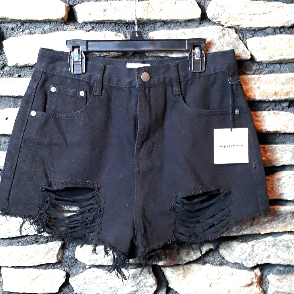 NWT Superdown high Rise denim short sz 27s